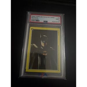 1992‎ Topps Batman Returns Stickers #1 Batman PSA 9 Mint Vintage Trading Card